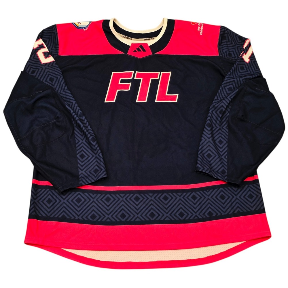 Adidas FTL Fort Lauderdale #21 Hockey Jersey Black Pink Size 56 Team Issued?